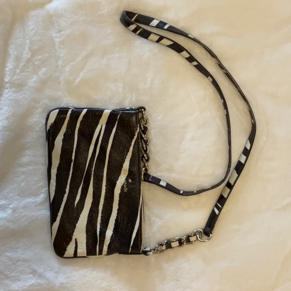 Kate Spade Leather Small Ellen Cobble Hill Zebra